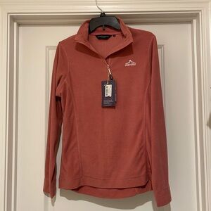 Women’s pink 1/4 fleece pullover size Large 🏷️ NWT